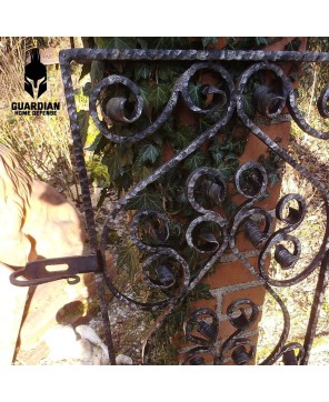 Rarity Antique lattice Wrought iron lattice gate Iron gate Lattice door sacral iron door Iron grid Unique from former chapel Pro