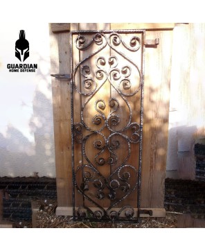 Rarity Antique lattice Wrought iron lattice gate Iron gate Lattice door sacral iron door Iron grid Unique from former chapel Pro