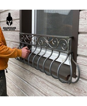 Window guard, metal panel, window grille, window, window gate, fence, trellis, plant holder, garden, window grid, Christmas,birt