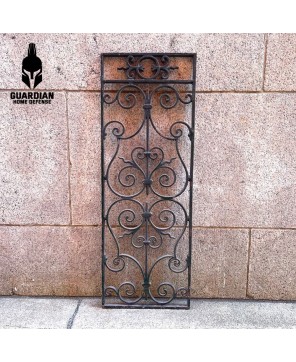 1800s Wrought Iron Window Gate Cover, HEART Grate, Antique Metal Architectural Salvage Antiques Victorian Gothic Revival Ornate 