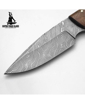 Hand-Forged Damascus Hunting Knife