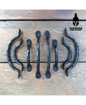 Hand Forged Iron Cabinet Handle Wrought Drawer Pull Rustic Farmhouse Style