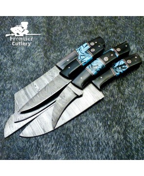 Custom Damascus Steel Chef Knife Set