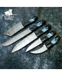 Custom Damascus Steel Chef Knife Set