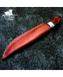 Custom hand-forged Damascus steel 10" camping hunting knife