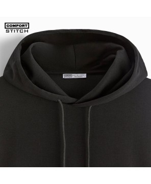 Comfort Stitch Black Technical Hoodie - Performance & Comfort