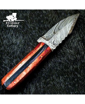 Damascus Steel Skinning Camping Knife