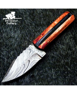 Damascus Steel Skinning Camping Knife