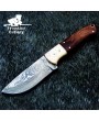 Damascus steel 8.0" handmade full tang skinning knife