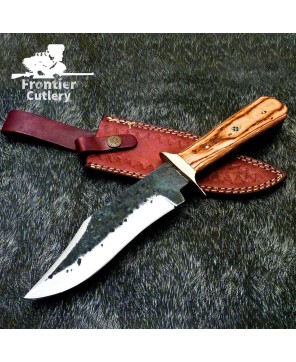 Custom Spike Hunting Knife - Hand-Forged Steel