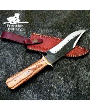 Custom Spike Hunting Knife - Hand-Forged Steel