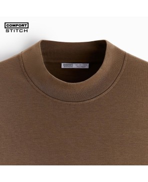 Light Brown High Neck Sweatshirt