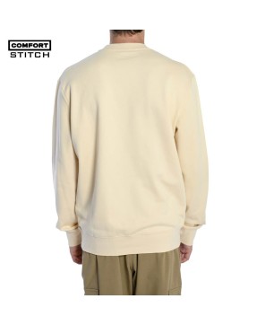 Cotton Crewneck Sweatshirt in Cream