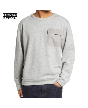 Birchin Grey Marl Flap Pocket Sweatshirt