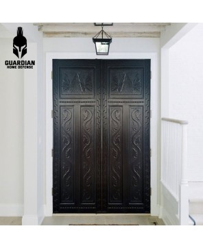 Hand Carved Black Custom Build Doors, Antique Sliding Barn Door, Custom Size Interior Exterior Doors, Hinged Doors, Pocket Door,