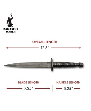 Damascus Steel Commando Dagger