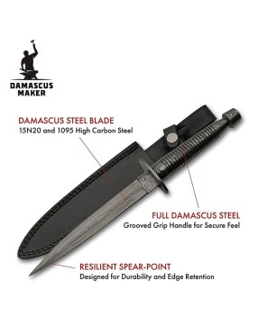 Damascus Steel Commando Dagger