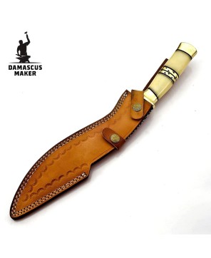 Stunning Large Kukri Knife with Leather Sheath