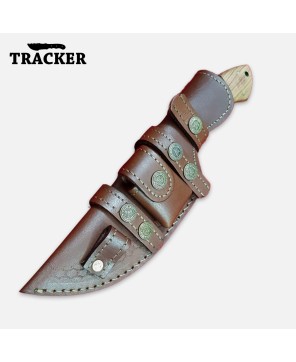 High-Quality Damascus Steel Tracker Knife - Custom Handmade