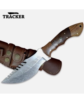 High-Quality Damascus Steel Tracker Knife - Custom Handmade