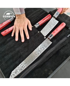 Serbian Knives: Etched Chef's Knife Set