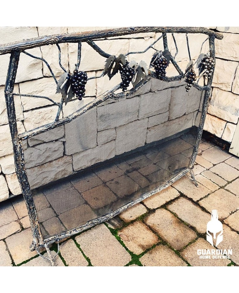 Fireplace Screen - Grapes of Warmth Steel Vines