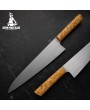 Chef Kitchen Knife Stabilized Wood - Precision Craftsmanship