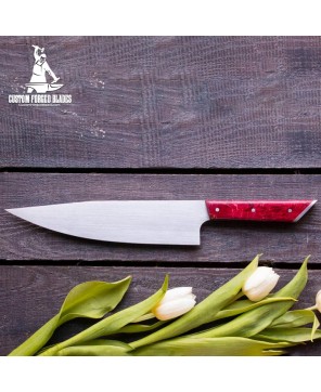 Handmade Stainless Steel Kitchen Knife - Custom Forged Blades