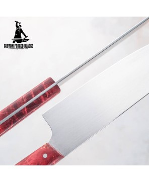 Handmade Stainless Steel Kitchen Knife - Custom Forged Blades