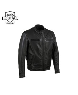 USA Made Black Leather Motorcycle Jacket