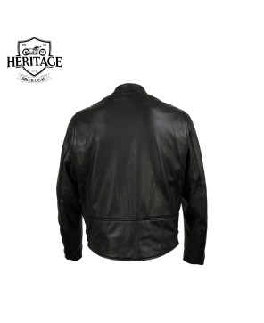 USA Made Black Leather Motorcycle Jacket