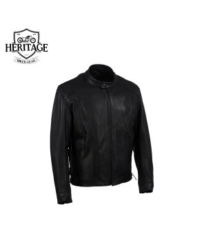 USA-Made Black Leather Motorcycle Jacket