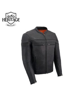 Men's Cool-Tec Leather Scooter Jacket