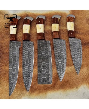 Rosewood & Bone Chef's Knife Set - Precision & Comfort