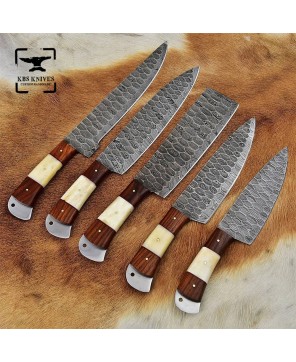 Rosewood & Bone Chef's Knife Set - Precision & Comfort