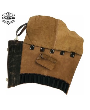 Buffalo Leather Knife Blocks Storage Bag - Durable & Stylish Kitchen