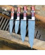 Damascus Chef Knife Set - Exotic Wood & Antler Horn