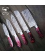 Handmade Damascus Kitchen Knives - Precision & Versatility