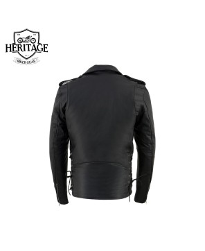 Tall Men's Classic Side Lace Motorcycle Jacket