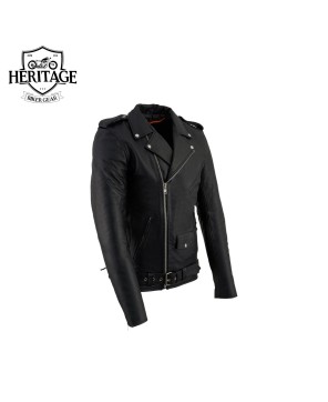 Tall Men's Classic Side Lace Motorcycle Jacket
