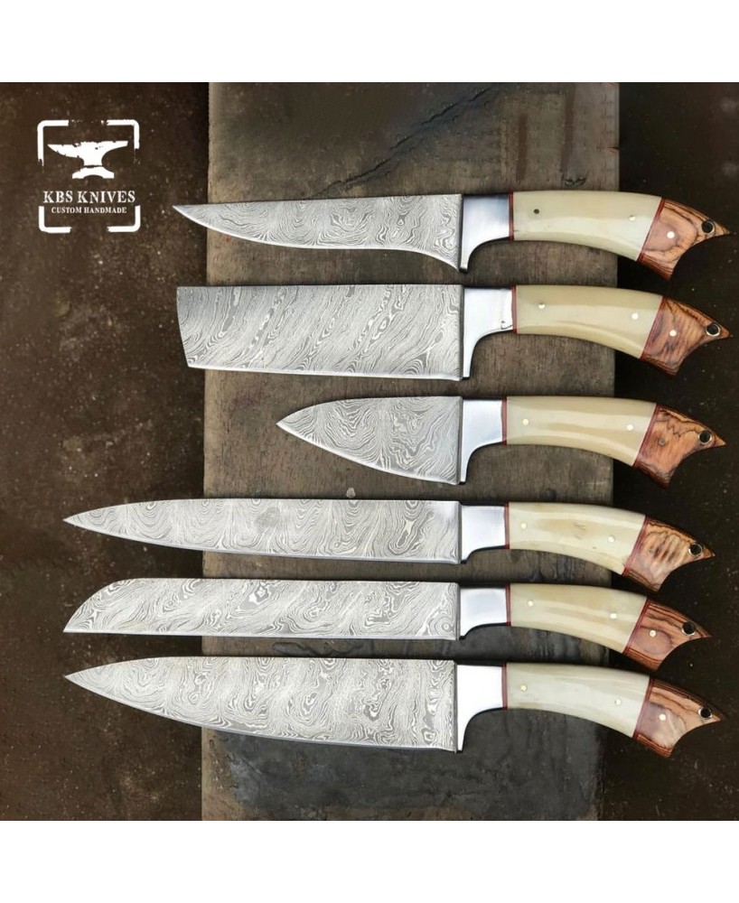 Damascus Chef Knife Set