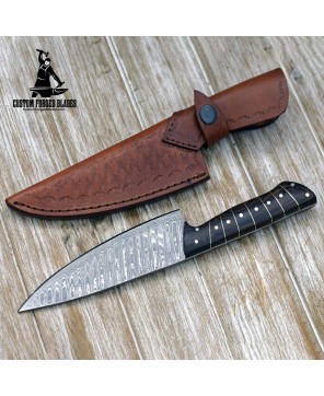 Professional Damascus Steel Kitchen Chef Knife By Custom Forged Blades