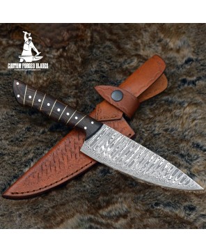 Professional Damascus Steel Kitchen Chef Knife By Custom Forged Blades