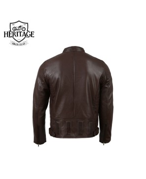 Brown Cafe Racer Jacket