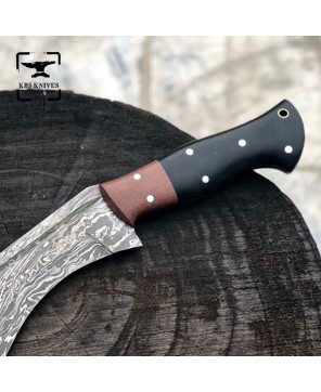 Versatile Kukri Knife with Leather Sheath