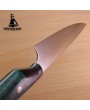 Handmade Vegetable Kitchen Knife - Green Maple Burl Handle