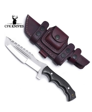 CFK Handmade Tracker Knife D2 steel Hunting Knife G10 Handle Fixed Blade Knife