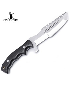 CFK Handmade Tracker Knife D2 steel Hunting Knife G10 Handle Fixed Blade Knife