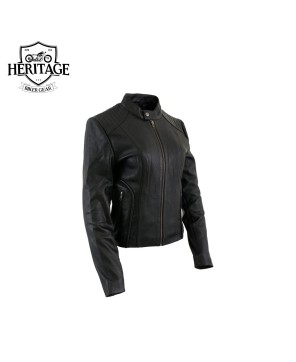 Heritage Women's ‘Keeper’ Black Leather Jacket