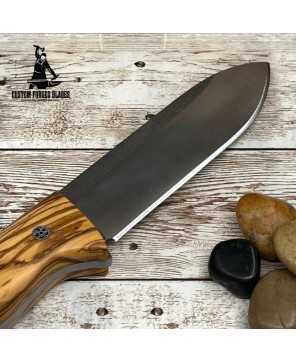 Premium Bushcraft Knife | Olive Handle